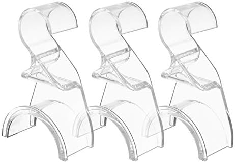 Clear Purse Hanger Closet 3 Pack, Acrylic Purse Hooks for Closet by WIOSI