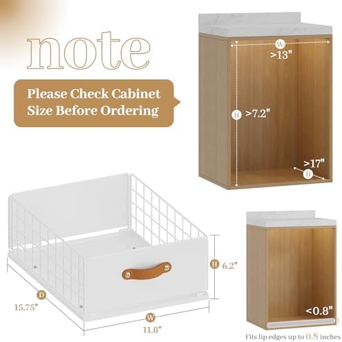 Pull Out Cabinet Organizer, Slide-Out Pantry Shelves, Fits Framed Cabinets - Image 5