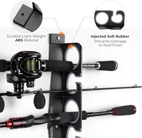 KastKing Horizontal Fishing Rod Holder, Gray, 1 Pack - Image 4