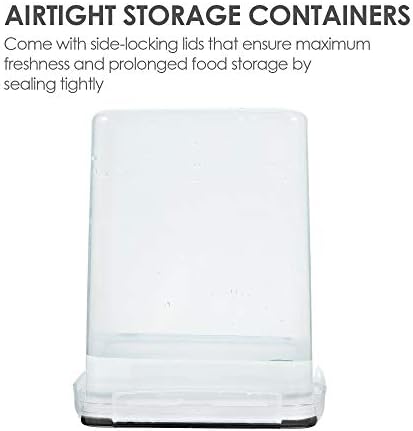 Vtopmart 5.2L Flour Sugar Storage Containers, 4 PCS, Black - Image 5