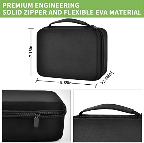 ALKOO Hard Travel Case for DYMO LetraTag LT-100H Label Maker (All Black, Large) - Image 3