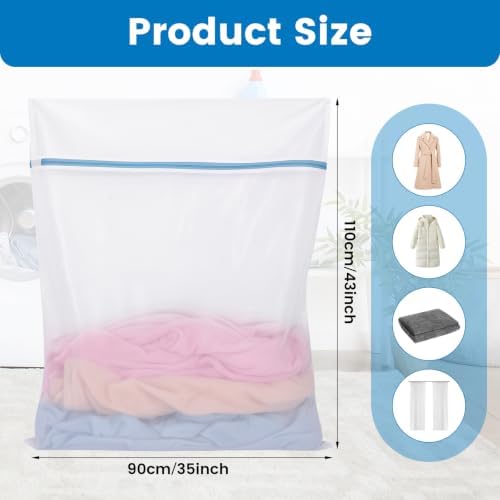 2 Pack XXX-Large Mesh Laundry Bags for Delicates, Fine Mesh 35 x 43 Inches - Image 2