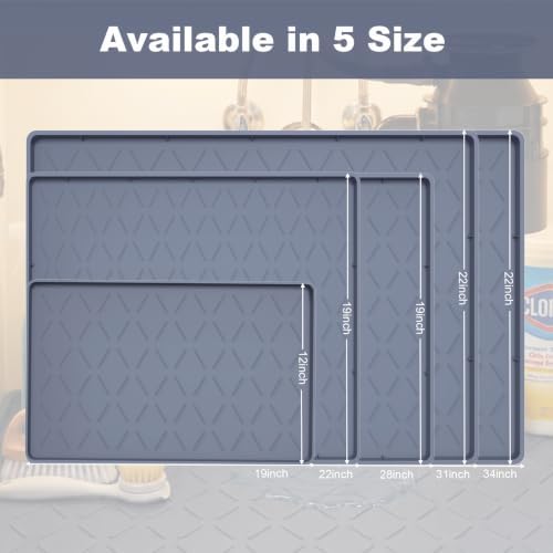 Extra Thick Under Sink Mat 34" x 22", Waterproof with Raised Edge - Image 6
