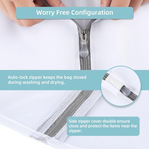GOGOODA Mesh Laundry Bags for Delicates Durable Protective Wash Bags - Image 3