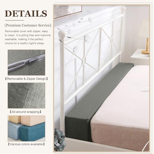 Bed Gap Filler/Mattress Space Filler, Mattress Extender for Twin/Full/Queen/King Bed, Close Gap(0-12") Between Mattress and Headboard or Wall, Stop Losing Your Pillows(Dark Gray-LxWxD-60*2*8in) - Image 5