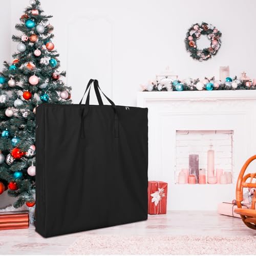 Oudain Pop up Christmas Tree Storage Bag Large, 34 x 34 x 4.7 Inch, Black - Image 7