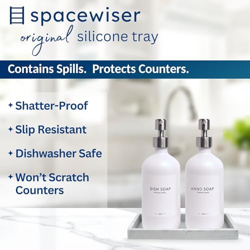 Spacewiser Countertop & Vanity Silicone Tray - Small 7.7" Kitchen Soap Tray - Image 2