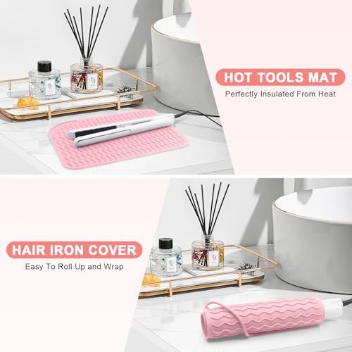 Suafrnut Plus Size Silicone Heat Resistant Mat for Hair Tools(12" x 9") - Image 5