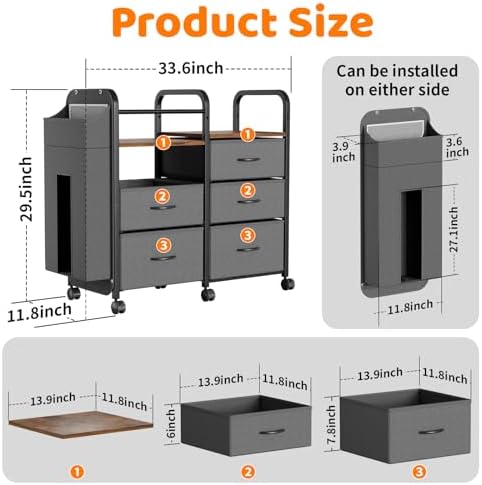 CODACE Baby Diaper Caddy Organizer Cart - Baby Organizers and Storage - Image 2