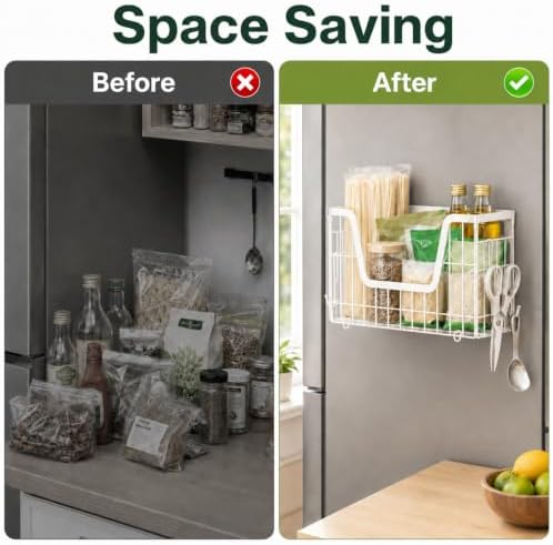 UFORU Magnetic Shelf for Fridge, Strong Magnet Storage Rack for Kitchen - Image 2