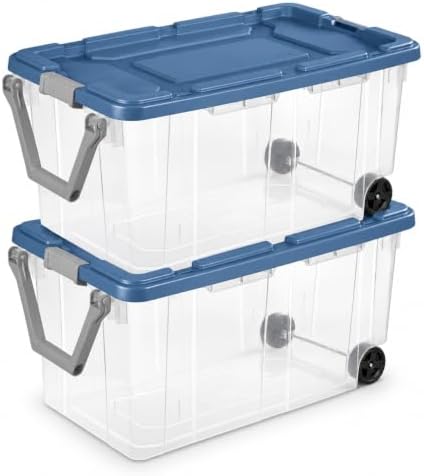 Wheeled Storage Bin, 160 Quart, 2 Pack by Unknown