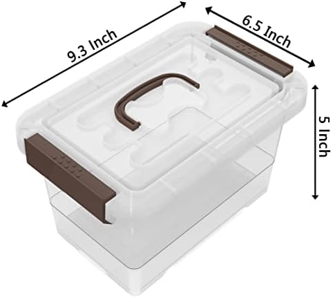 WYT Clear Storage Latch Box, 6 Pack Storage Organizer Bins with Latching Handle and Lids, 3.5 Quart - Image 2