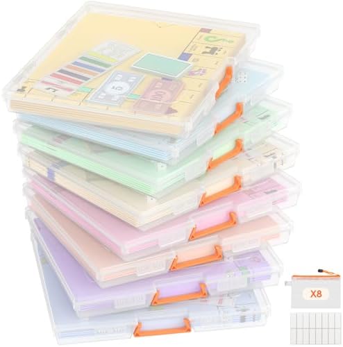 Lifewit Board Game Storage Containers with Handle, 12.2''x10.6'', 8 Pcs by Lifewit