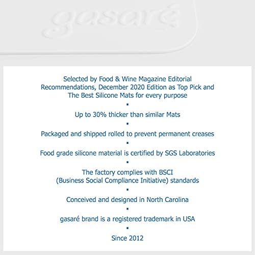GASARÉ, Set of 2, Extra Large, Thick, Silicone Mats for Kitchen Counter, Heat Resistant Mats, Countertop Protector, Non-Slip, Easy to Clean, 25 x 17 Inches x 1.4mm, White - Image 3