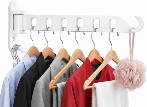 JOOM Clothes Drying Rack Wall Mounted, 13-Inch Foldable Arm, White 1 Pack by JOOM