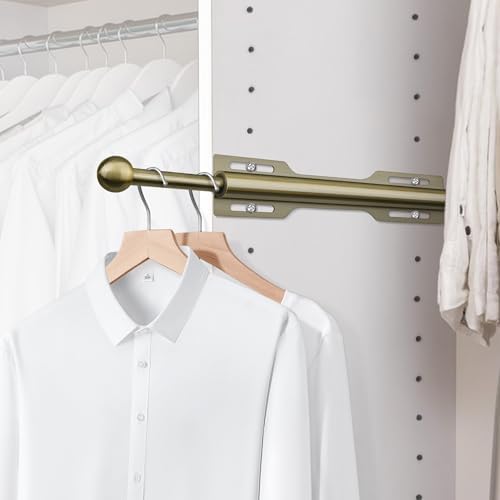 12" Valet Rod for Closet Pull Out (2 Pack, Antique Brass) - Image 2