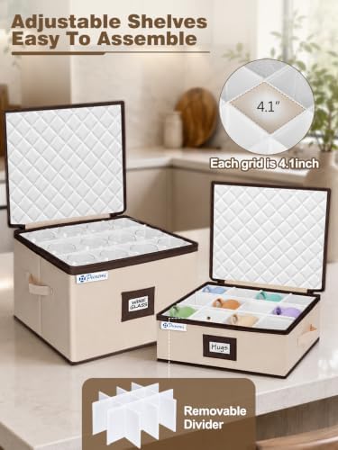 punemi China Storage Containers, 6-Piece Hard Shell Dinnerware Storage - Image 4