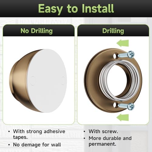 6PCS Door Stopper Wall Protector, Door Stoppers for Wall, Bronze - Image 5