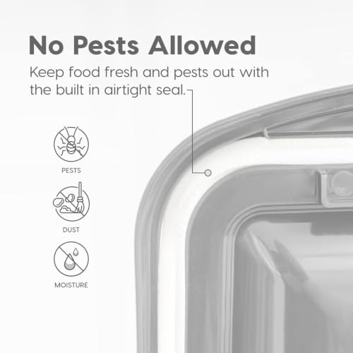 IRIS USA Dog Food Storage Container, Up to 50 lbs, Clear/Gray, Made in USA - Image 5