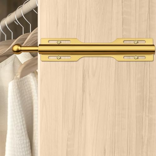 12" Valet Rod for Closet Pull Out (1 Pack, Brushed Gold) - Image 4
