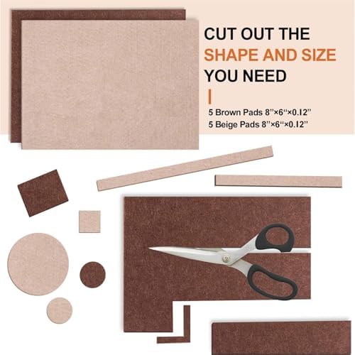 Felt Furniture Pads 10pcs 8" x 6" Cuttable Self Adhesive Furniture Pads - Image 4