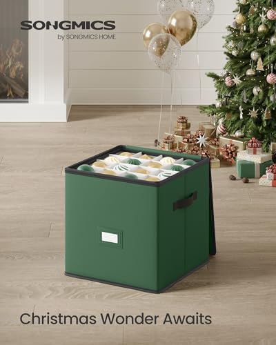 SONGMICS Christmas Ornament Storage Box, 4 Trays for 3-Inch 64 Slots - Image 2