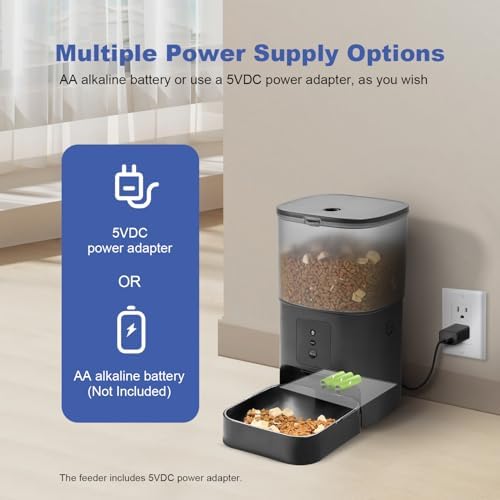 ANDOLL HOME Automatic Cat Feeder,4L Timed Cat＆Dog Dry Food Dispenser - Image 5