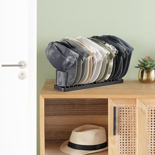 Mkono Hat Organizer for Baseball Caps, Hat Holder Storage for Closet, Black - Image 2