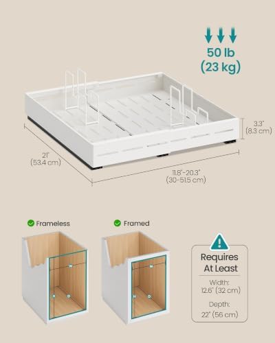 SONGMICS Pull Out Cabinet Organizer, Expandable Carbon Steel Drawers - Image 7