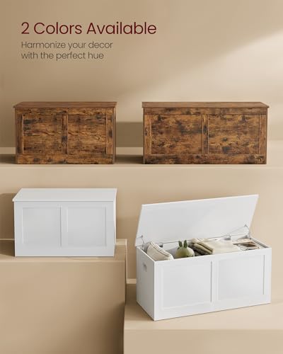 VASAGLE Storage Chest with 2 Safety Hinges, 15.7 x 39.4 x 18.3 Inches - Image 6