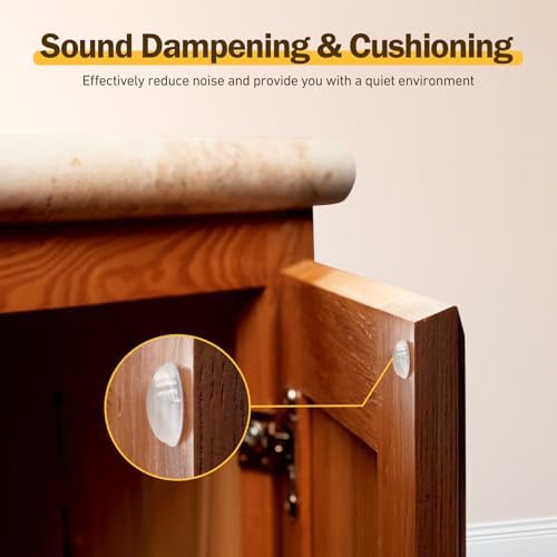 Silicone 200 Pcs Cabinet Door Bumpers Round, Self Adhesive Bumpers - Image 3