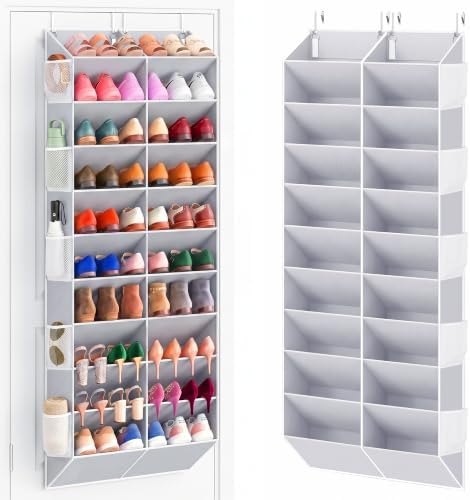 UVIAHOMI 20-30 Pairs Over the Door Shoe Organizer with Side Mesh Pockets by UVIAHOMIHOMEORGANIZER