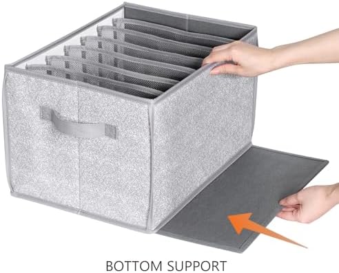 Zilink Pants Organizer Jeans Organizer for Closet, Grey Pattern, 6 Pack - Image 4