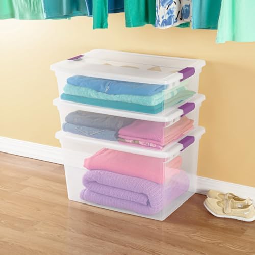 Sterilite ClearView Latch Boxes, Storage Bins with Lids, 66 Quart, 12-Pack - Image 6