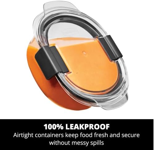 Rubbermaid Brilliance® Glass Round Leak-Proof 6-Piece Set Food Storage Containers, Food Containers with Lids, Meal Prep Containers - Image 3