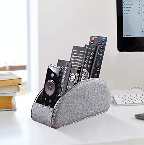 Pu Leather TV Remote Control Holder with 5 Compartments,Remote Caddy/Tray - Image 5