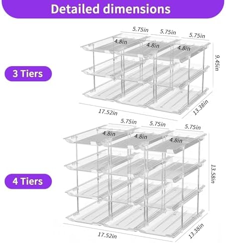 Can Organizer for Pantry, 3-Tier Combinable Can Rack - Image 2