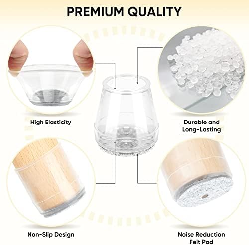 BALEINE 24PCS Silicone Chair Leg Floor Protectors for Hardwood Floors - Image 2