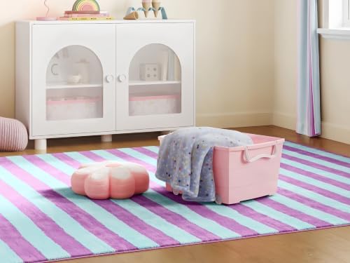 Storage Bins 2 Pack,Rolling Stackable,16.25x22x11.25in,Plastic,Fold Handles - Image 4