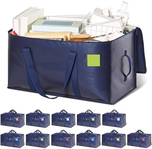 Moving Bags Heavy Duty Extra Large 110LB Storage Bags, 12 Pack-Blue by Unknown