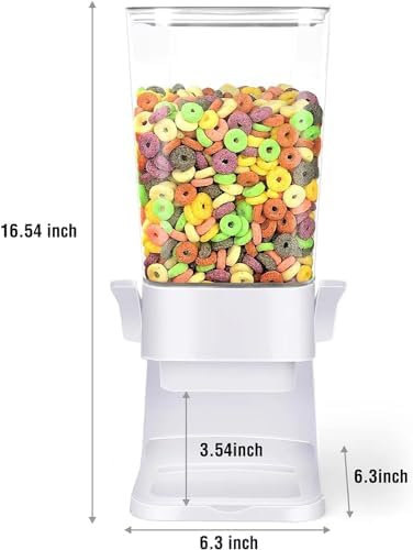 Cereal Dispenser Countertop Large Cereal Containers Storage White,3 pack - Image 3