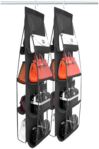 Purse Organizer for Closet, Heavy Duty Hanging Handbag Storage by Zebricolo