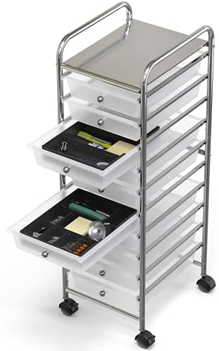 Simple Houseware Drawer Organizer Tray, 9 Compartments, 2-Pack, Black - Image 6