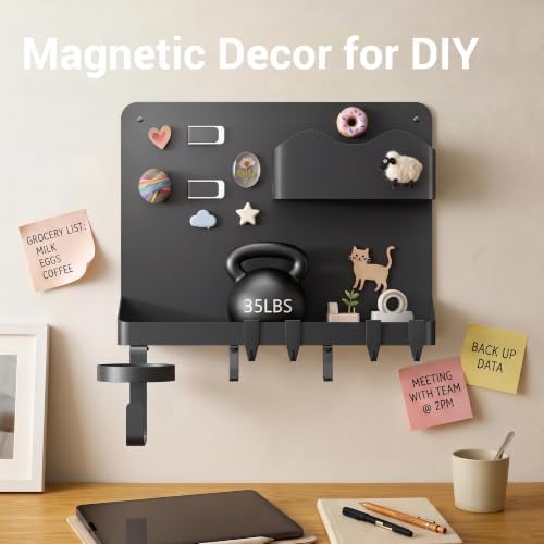 Bedside Shelf, Dorm Room Essentials Metal Floating Shelves (Black) - Image 4