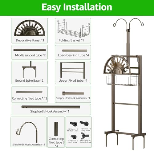Garden Hose Reel Holder Stand, 77Inch, Holds 150-Feet of 5/8 Inch Hose - Image 4
