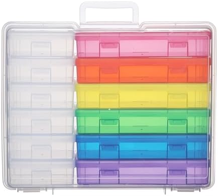 Plastic Storage Box Arts Plastic Container (6Medium Color+ 6Small Clear) by PartyClubofAmerica