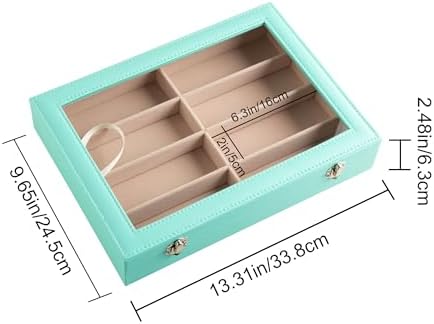 Frebeauty 8-Slot Sunglass Organizer,Sunglass Holder with Clear Lid - Image 3