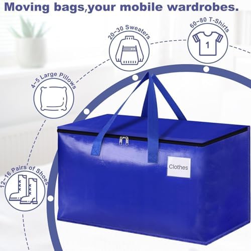 StorageRight Moving Bags, Moving Boxes, 93L 8-Pack Sotrage Bags, 4 Colors - Image 4