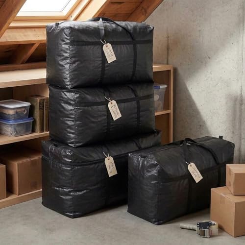 Heavy Duty Storage Bag with Handles for Moving & Storage (46Gal - 2 Pack) - Image 4