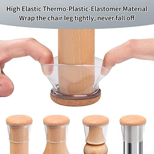 Ezprotekt Extra Large Chair Leg Protectors with Felt for Chair, Bar Stools - Image 5